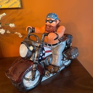Motorcycle Man Cookie Jar 2002